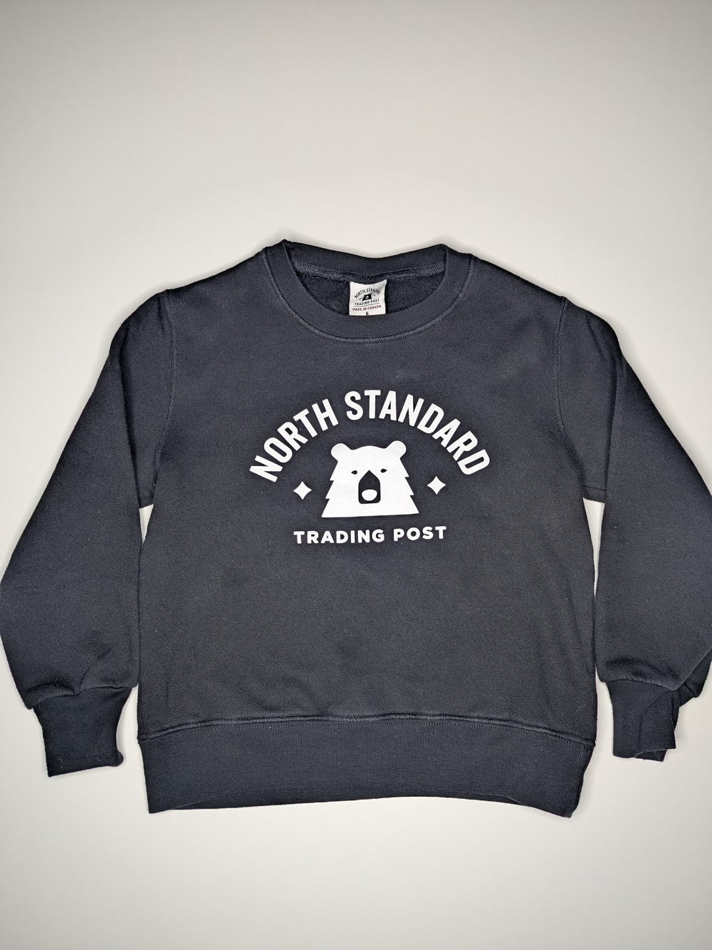 Kids' Black Graphic Crewneck Sweatshirt